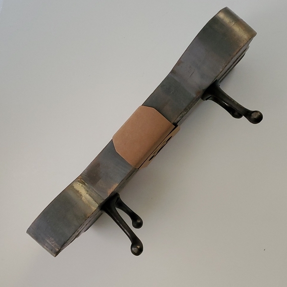 Destressed Wood Bone Plaque with Two Hooks. - Picture 3 of 7